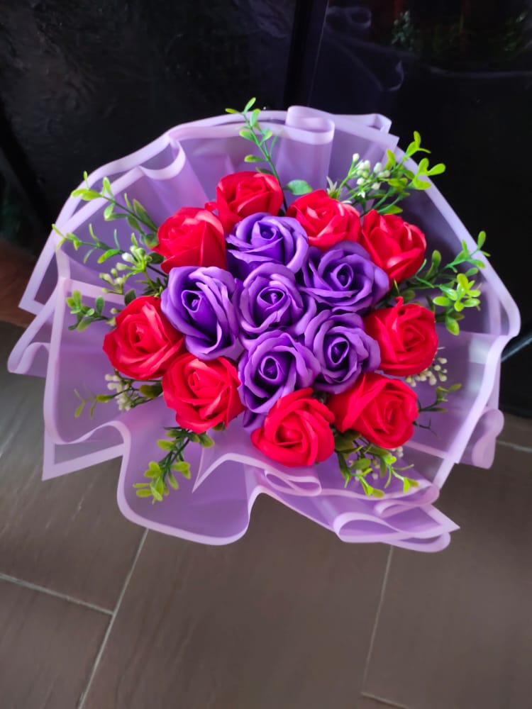 Soap Flowers - hand bouquet