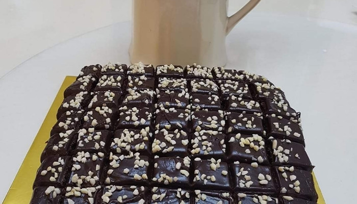 Vegetarian Chocolate Cake with Ganache & Almond