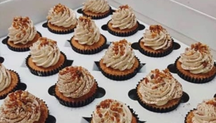 Butter Coffee walnut Cup Cakes.