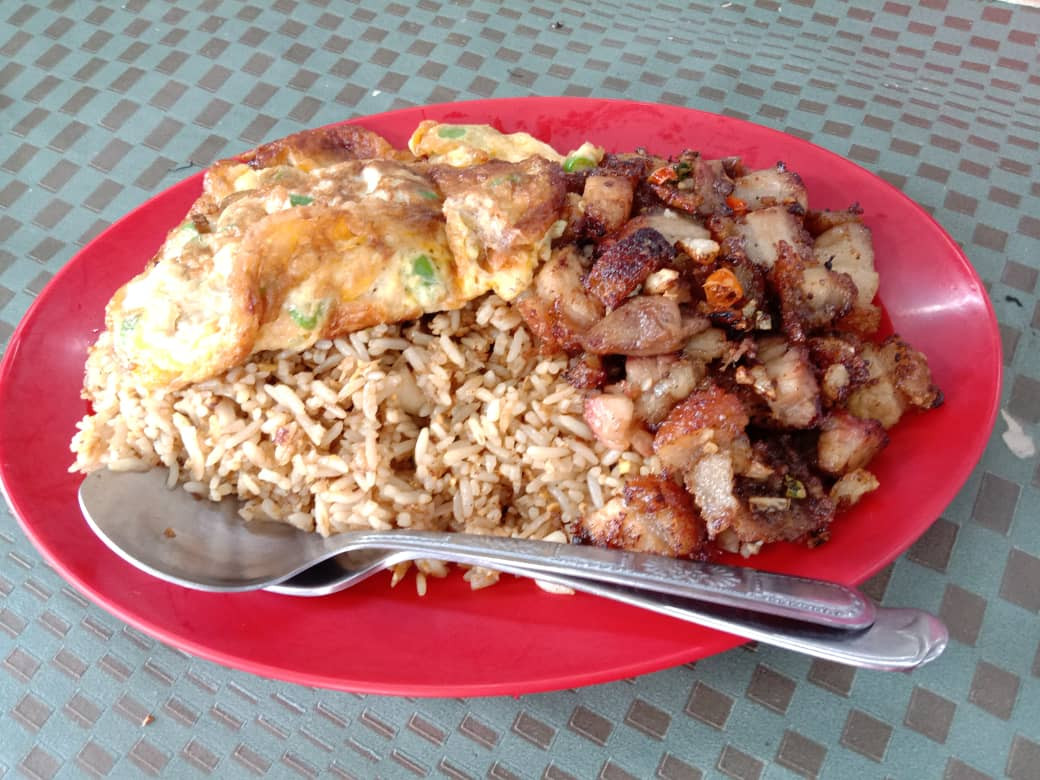 Fried Rice with Crispy Pork (non-halal)