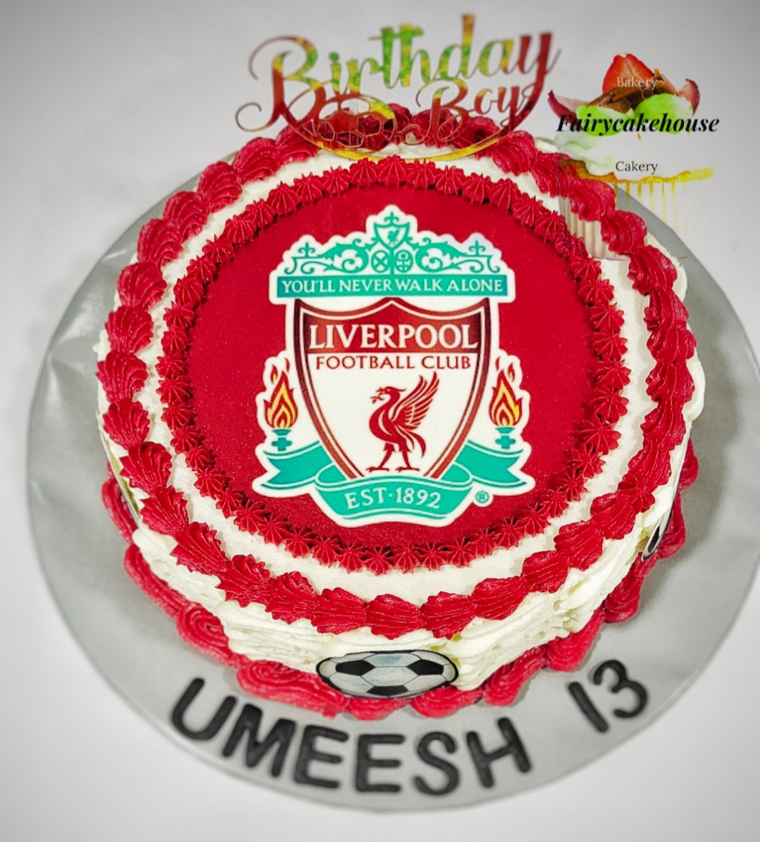 Birthday cake liverpool theme